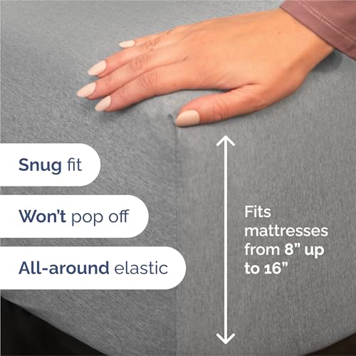 Image of King 6 Piece Bed Sheet Set - Breathable & Cooling Sheets - Heathered Grey | Ultra Soft Hotel Luxury Bedding Set w / 8-16 Inch Deep Pockets - 1 Flat & 1 Fitted Sheet & 4 Pillowcases - Wrinkle & Fade Free