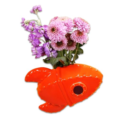 Half Moon Bay Wall Vase Shaped - Wallace & Gromit (Rocket),12.2 (h) x 6.2 (w) x 16 (d) cm