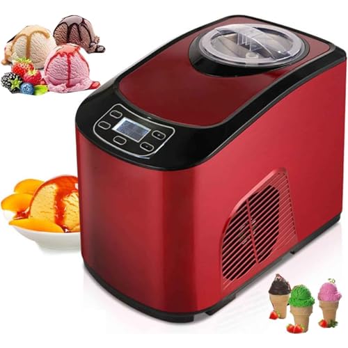 Haushalts-Eismaschine, 1,5 l Soft- und Harteismaschine, 140 W Kaltjoghurtmaschine mit Edelstahl-Innenbehälter, intelligente Isolierung, schnelle Eisherstellung, for weiches, mittleres und hartes EIS