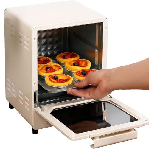 SJH Mini Horno 15l, máquina para Hornear eléctrica encimera de 750 W, con 70-250 ℃ Temperatura Ajustable y Temporizador de 60 Minutos, freidora Aire microondas portátil, para cocinar cocción asado