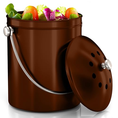 Utopia Kitchen Compost Bin for Kitchen Countertop, 1.3 Gallon Compost