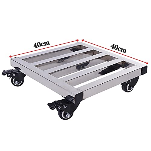 Plateau mobile pour pot de fleurs robuste et durable en métal forgé