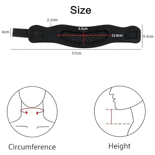 Image of Neck Brace Support Cervical Collar(Black) | Silicone, Posture Corrector, For Men and Women, Relieves Neck and Shoulder Discomfort, For Prolonged Work