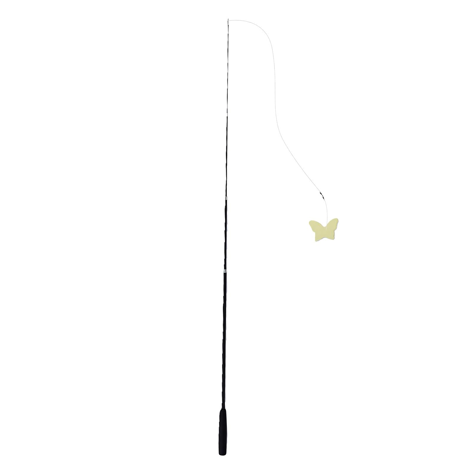 Bacchetta Teaser a Farfalla Regolabile Giocattolo da Esterno per Bambini Canna da Pesca a Farfalla Interattiva Leggera 212g