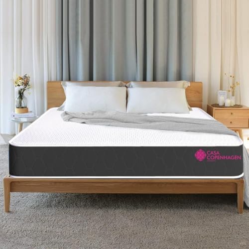Image of Casa Copenhagen,Dual Memory Foam 5-Inch Double Size Mattress 7 Years Warranty (78x60x5 Inches, Grey Sparrow)