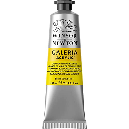 Image of Reeves Winsor and Newton 2120114 Galeria 60ml Acrylic Paint, 60-ml Tube, Cadmium Yellow Pale Hue, 2 Fl Oz