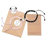 KINGSIN Matching Bracelet for Couples Long Distance Relationship Love Bracelets Jewelry Gifts for Women Men Boyfriend Girlfriend Him His Hers Husband Wife Bf Gf Lover