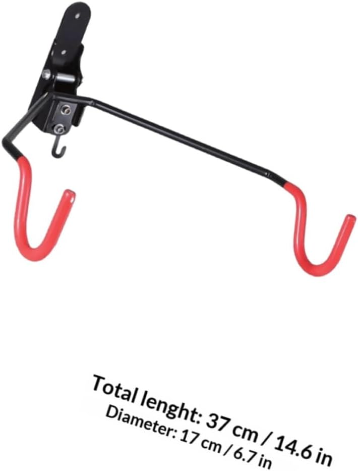 Metal Bike Helmet Holder and Wall-mounted Iron Bike Storage Hook with Dual Hangers for Indoor Bicycle Organization and Garage Use