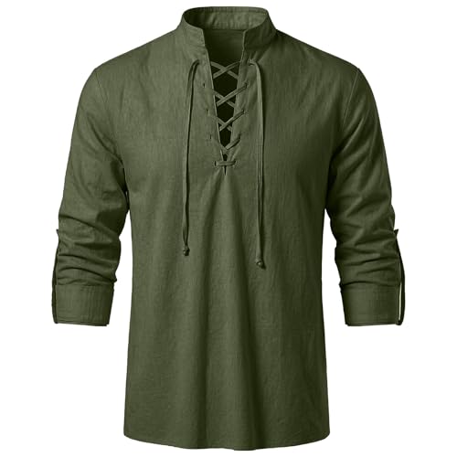 Chemise de pirate Renaissance à manches longues pour déguisement gothique masculin