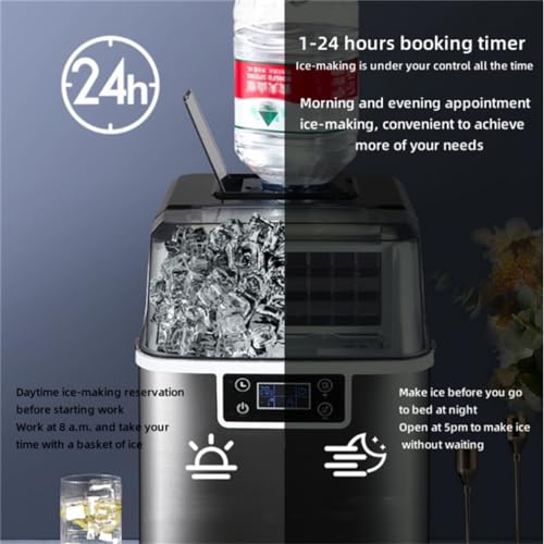 Máquina portátil para fabricar hielo con autolimpieza miniatura 5