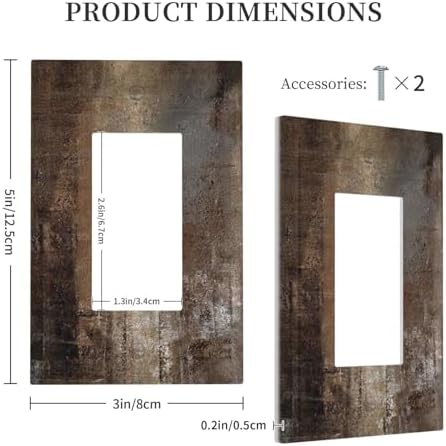 Brown Gray Grey Tan Taupe Rusty Abstract 1 Gang Rocker/decorator Outlet Light Switch Wall Plate Cover Faceplate Decorative Switchplate Decorator Outlet Cover - 4