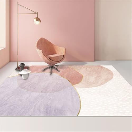 Descente de lit violette et rose tapis doux moderne