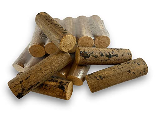 15 Bûches de Bois compressé hêtre 100% Naturel, Haut Pouvoir calorifique 18 MJ/kg, 3X Plus performant, pour poêles et Inserts, écologique, Stockage...