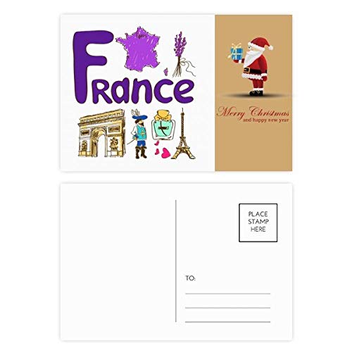 Cartes postales France (Lot de 20) avec motifs des symboles nationaux