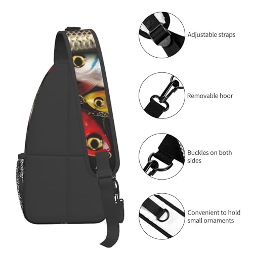 Bolso cruzado deportivo tipo bandolera negro miniatura 5