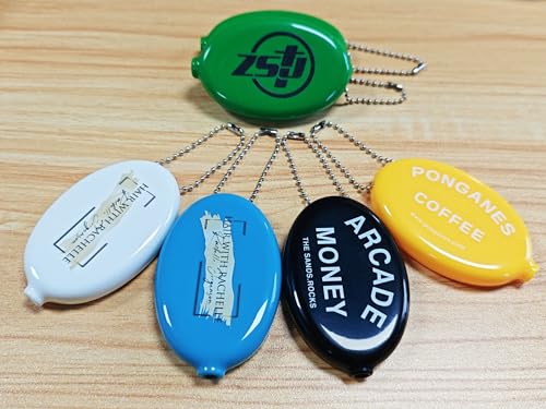 150PCS Bulk Custom Coin Purse Keychain Personalized Squeeze Change Purse Rubber Small Coin Purse with Text/Logo for Promotional Items/Fundraiser Items/Trade Show/Giveaways (150)4