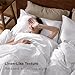 Bedsure 100% Washed Cotton Duvet Cover Queen Size - Bright White Minimalist Cotton Duvet Cover Linen Like for All Seasons - GentleSoft™ Plain Simple Bedding (Bright White, Queen, 90