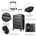 Kono Cabin Luggage Hard Shell ABS Carry-on Suitcase with 4 Spinner Wheels and Dial Combination Lock(Grey)