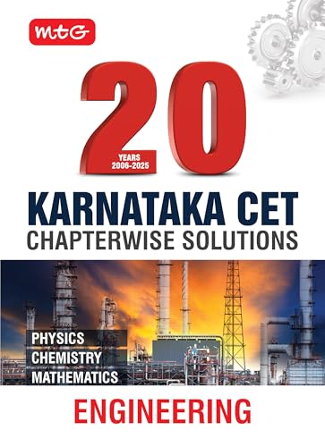 Image of MTG 20 Years (2025-2006) Karnataka CET Chapterwise Solutions Physics, Chemistry & Mathematics | KCET Previous Year Solved Papers | KCET PYQ Book For Engineering Entrance Exam 2026