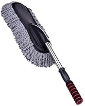 DevaDecor Super Soft Microfiber Car Duster Exterior with Extendable Handle, Car Brush Duster for Car Cleaning Dusting - Grey (Car Duster)