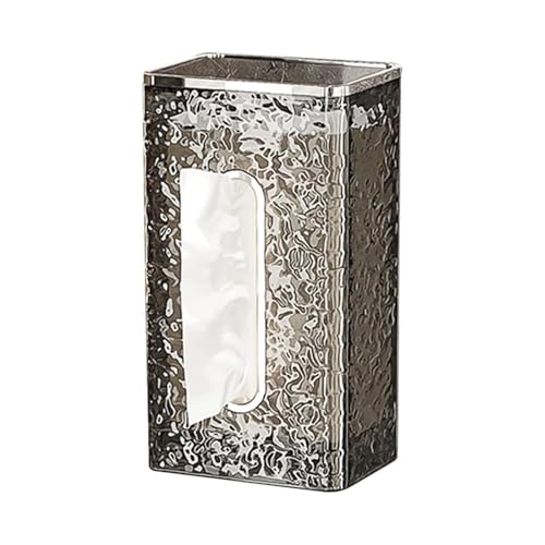 FETGKNBM2 Commercial Paper Towel Dispenser Wall Mount Clear Plastic Tissue Box Holder with Cover Rectangular Transparent Hand Towel Dispenser for Bathroom Toilet Restroom