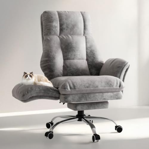 Image of Big and Tall Office Chair, Flip Armrests for Pets & Cross Legged Sitting