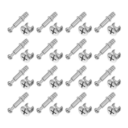 ULTECHNOVO 50 Sets Link Crib Furniture Hardware Cam Nut and Screw Crib Accessories Nails Accessories Nails Kit Zinc Alloy Nut Kit Furniture Connecting Kit Practical Nuts Zinc Alloy Tool