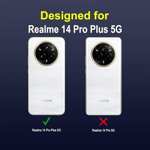 Image of amazon basics Back Case Cover for Realme 14 Pro Plus 5G | Compatible for Realme 14 Pro Plus 5G Back Case Cover | Liquid Silicon Magic with Camera Protection | Sapphire