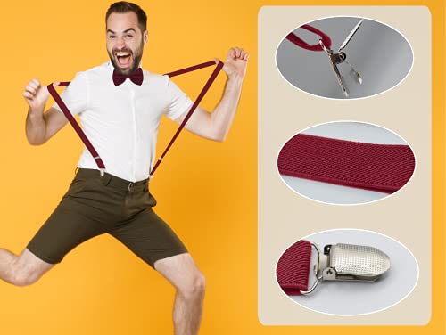 Image of Dibi Suspenders for Men - Adjustable X back Suspender with 4 Strong Clips