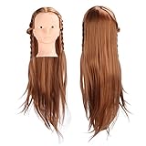 Simulation réaliste du cuir chevelu: la tête de poupée de fenêtre a une simulation de cuir chevelu humain réaliste qui améliore l'apparence des cheveux et de la tête. La tête d'entraînement est adaptée aux tresses, à la coupe, à vous de faire différents styles de cheveux tressés, des types de conception de belles coiffures. perruque cheveux humain. tete a coiffer professionnelle vrai cheveux.