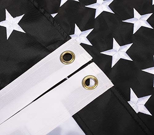Danf Thin Blue Line Flag 3X5 Ft Made From Nylon - Embroidered Stars - Sewn Stripes - Uv Protection Black White And Blue American Police Flag Honoring Law Enforcement Officers #TOP4