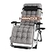 DQCHAIR Schwerelosigkeit Chaise Lounges Patio Lounger Klappstuhl Outdoor Verstellbare Liege Strand Camping Tragbaren Stuhl Für Schwere Menschen Mit Kissen (Color : Gray)