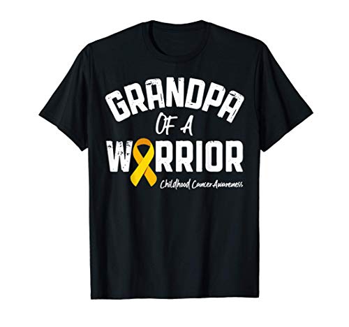 Grandpa Of A Warrior Childhood Cancer Awareness Gifts Men Camiseta