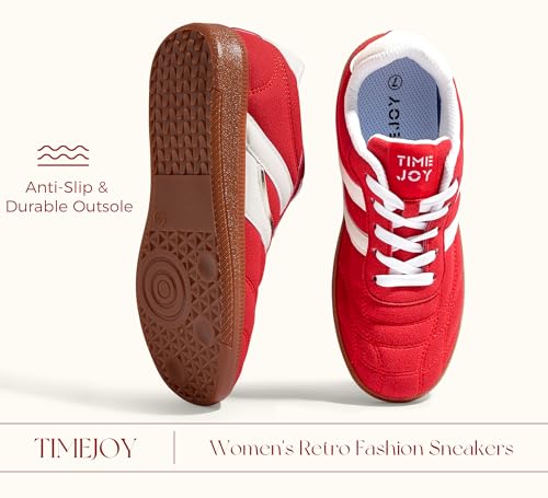 Women's Retro Fashion Sneakers Vintage Leather & Gum Sole Shoes Non-Slip Cushion for Casual, Streetwear & Trendy Outfits2