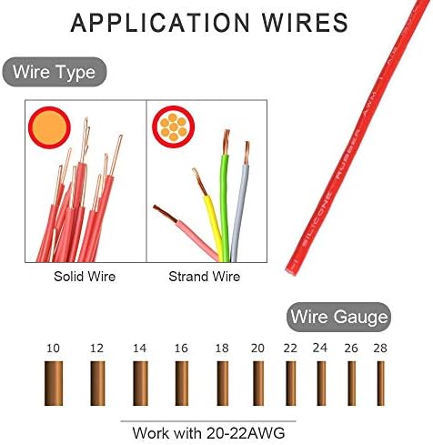TANCUDER 12 Pcs Wire Connectors 3 Way Cable Connectors 12V Low Voltage Electrical T Tap Splice Wire Connectors 2 Pin Universal Butt Splice No Wire Stripping Reqired for 20-22 AWG Electrical Wire