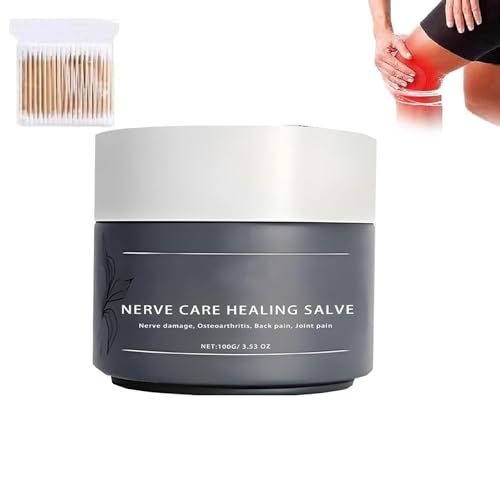 Baume cicatrisant pour les soins nerveux, crème anti-douleur nerveuse professionnelle, crème apaisante, gel anti-douleur articulaire et musculaire, pour le dos, le cou (1 set)