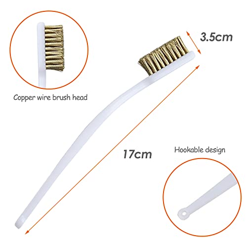 Foto von TTOOP 2 Stück Kupferdraht Zahnbürste, Messingbürste mit Weich,Mini 3D Drucker Teile Zubehör Düse Reinigung Bürste mit Messingborsten kleine Drahtbürste Set aus Messing