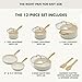GreenPan 12 Piece Nonstick Swift Cookware Set, Ceramic PFAS-Free Pots & Pans with Lids, Dishwasher & Oven/Broiler Safe to 600F, Kitchen Cooking Set, Sauce, Saute, Stock, Frying Pans, Cream