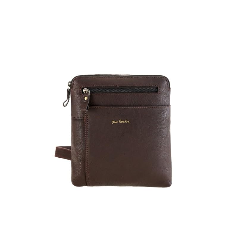  Pierre Cardin Borsa Tracolla Vera Pelle Uomo (T.moro)