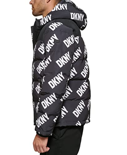 Image of DKNY Men's Mixed Media Quilted Puffer Jacket