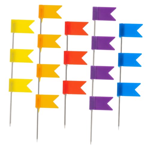 NUOBESTY 100 Piezas Aguja Pin Banderas alfileres de la Bandera del país chinchetas de Mapa de Bandera chinchetas para Viajar por mapas Pasador de Bandera del Mapa el plastico