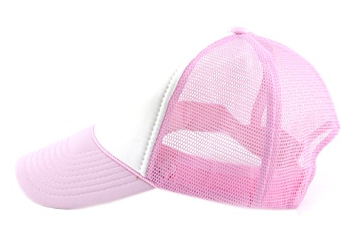 Image of NYFASHION101 Plain Mesh Trucker Hat - Breathable 6-Panel Daily Snapback Cap, Customizable Ideal for DIY Embroidery & Patches