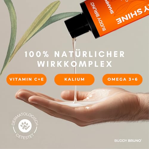 Testnote: Sehr gut - Hundeshampoo sensitiv mit Sanddorn - Fellpflege gegen Juckreiz & Geruch - 100% vegan & natürlich - für glänzendes Fell & Vitale Haut - 250ml