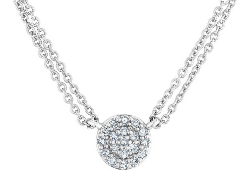 Collier diamant 1/7 carat double chaîne argent pour le quotidien