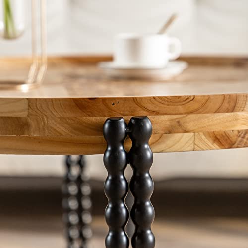 Gexpusm Wood Coffee Table, Natural Wood Coffee Table, Solid Wood Center Large Coffee Table For Living Room #TOP3