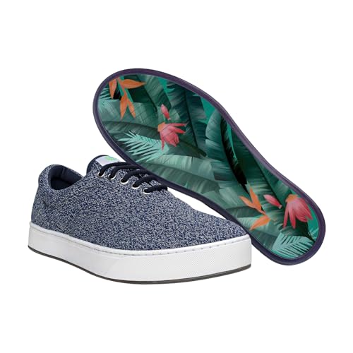 MaCae Unisex Original Knitting Lace-Up Sneaker, Navy Mesh/Macaws, 8 US Women3