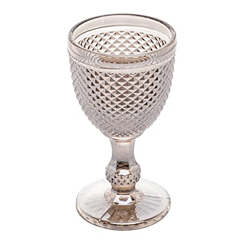 Conjunto 6 Taças de Água de Vidro Bico de Jaca Cinza 300ml - Wolff