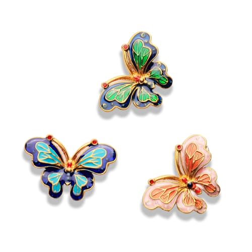 Image of 3pcs Needle Minder for Sewing,Magnetic Needle Keeper for Cross Stitch,Cute Butterfly Cartoon Pin,Needle Holder for Embroidery, Quilting Metal Needle Minders Accessory, Gift for Cross Stitch Lover