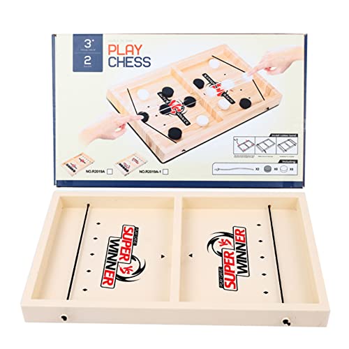 JUCHRZEY Tavolo in Legno Giochi di Hockey su Ghiaccio Interazione Genitore-Figlio Tavolo Divertente Espulsione Gioco di Scacchi Battaglia a Doppio Giocatore Giochi con Fionda Giocattoli Rega
