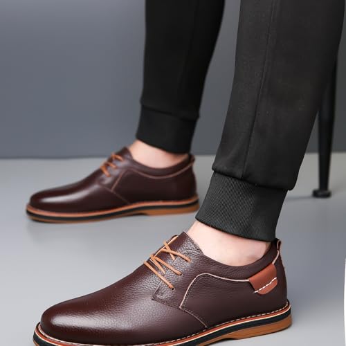 Men's Oxford Shoes - Casual Leather Dress Style, Breathable Lace - up, Ideal for Business Office & Formal Occasions3